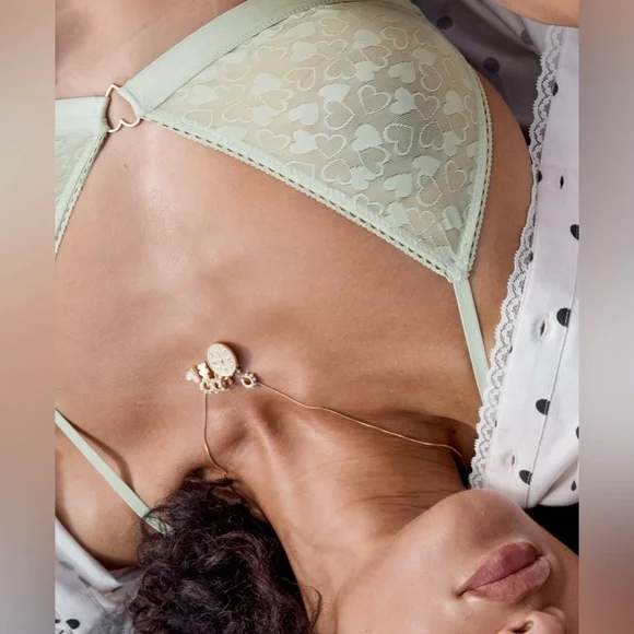 Elegant Mint Green Lace Bralette - Picture 1 of 6